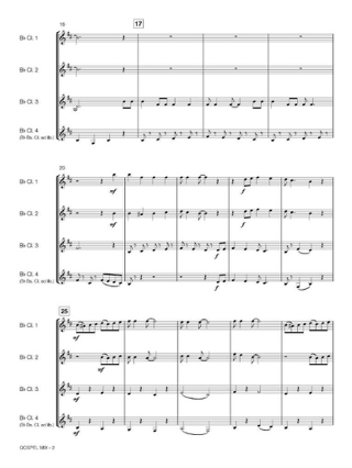 Gospel Mix - 4 Clarinettes - Partition - Clarinette